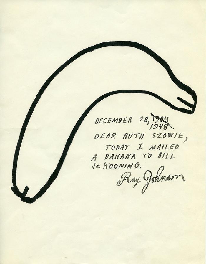 Ray Johnson Letter to Ruth Szowie